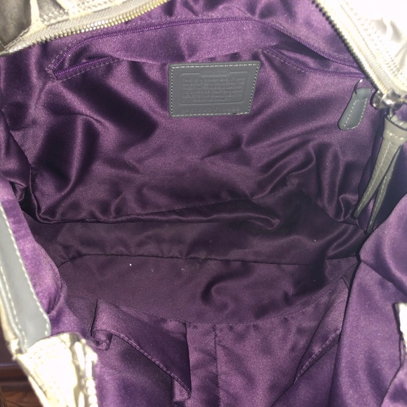 Coach Gray Pattern Handbag - Picture 2 of 2